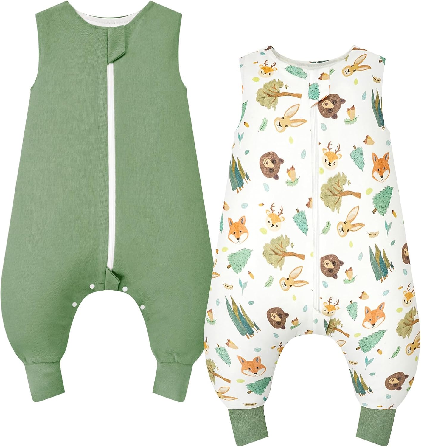 Detalle de WYTbaby 2 Pack Sleeping Bag with Legs – 0.5–1.5 TOG Cotton Baby Sleep Sack (S/M/L)
