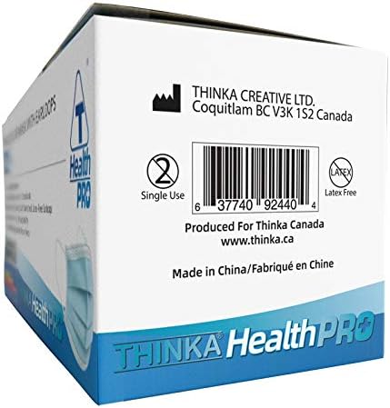 Detalle de THINKA Procedure Mask, 50-Pack, ASTM Level 1, Blue with Ear Loops
