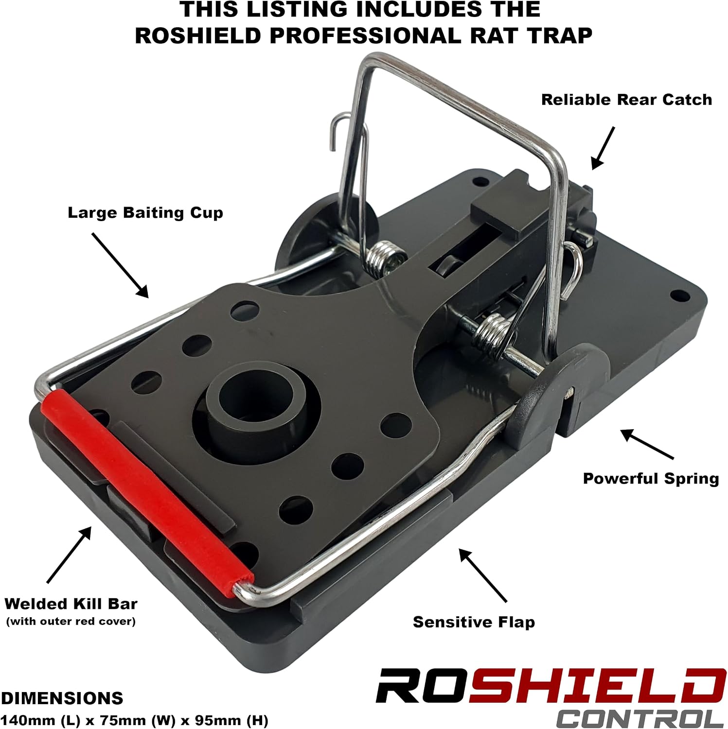 Detalle 2 de ROSHIELD 2x External Rat Snap Trap Protector Box