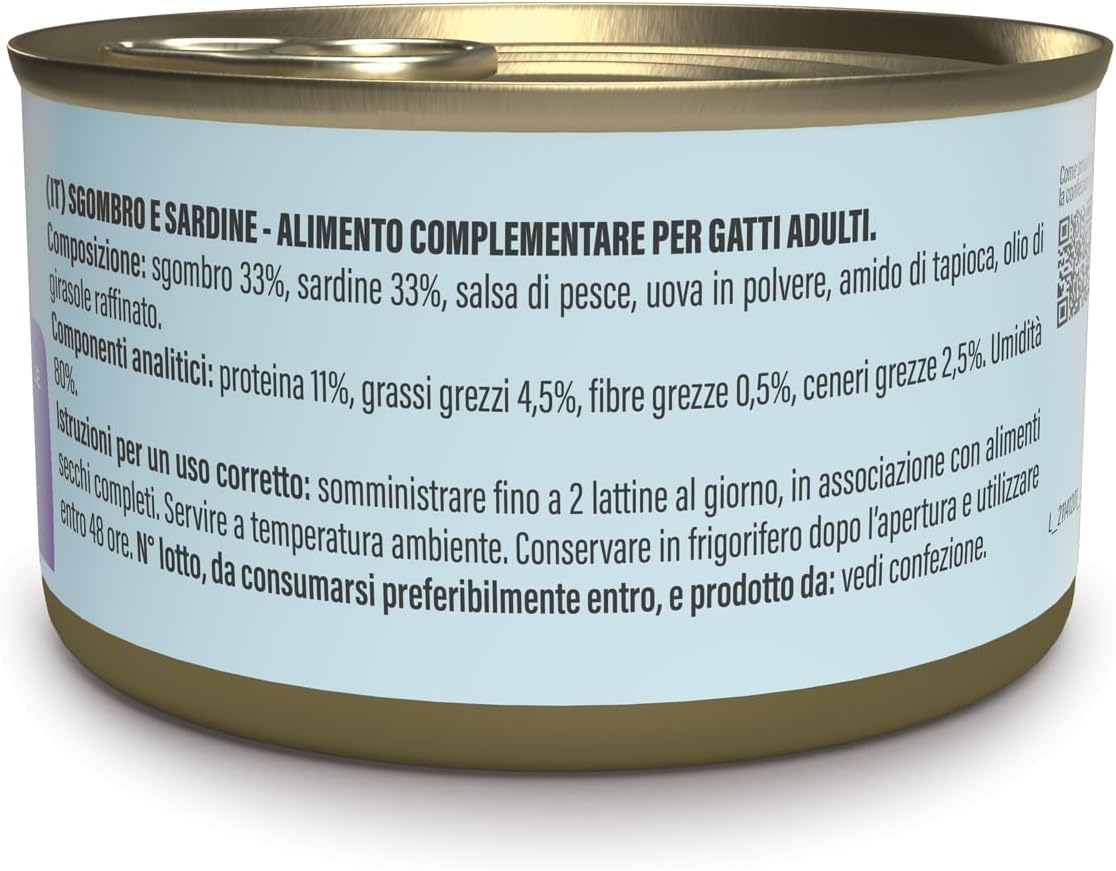 Detalle de Schesir Pâté de Maquereau et Sardines – Aliment Humide pour Chats, Recette Originale, 12 boîtes de 70 g