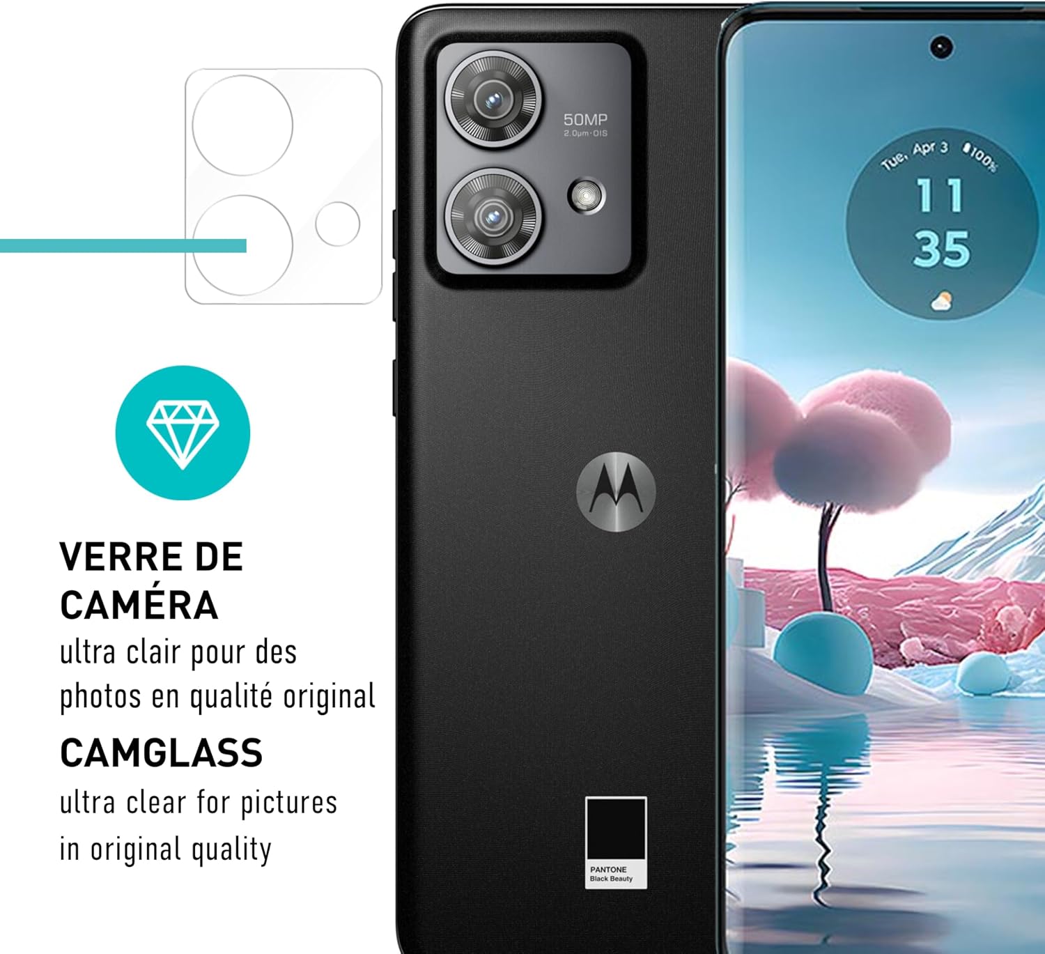 Thumbnail 6 de smartect Protecteur d’écran TPU (2 + 2 pièces) pour Motorola Edge 40 Neo — écran + protection caméra