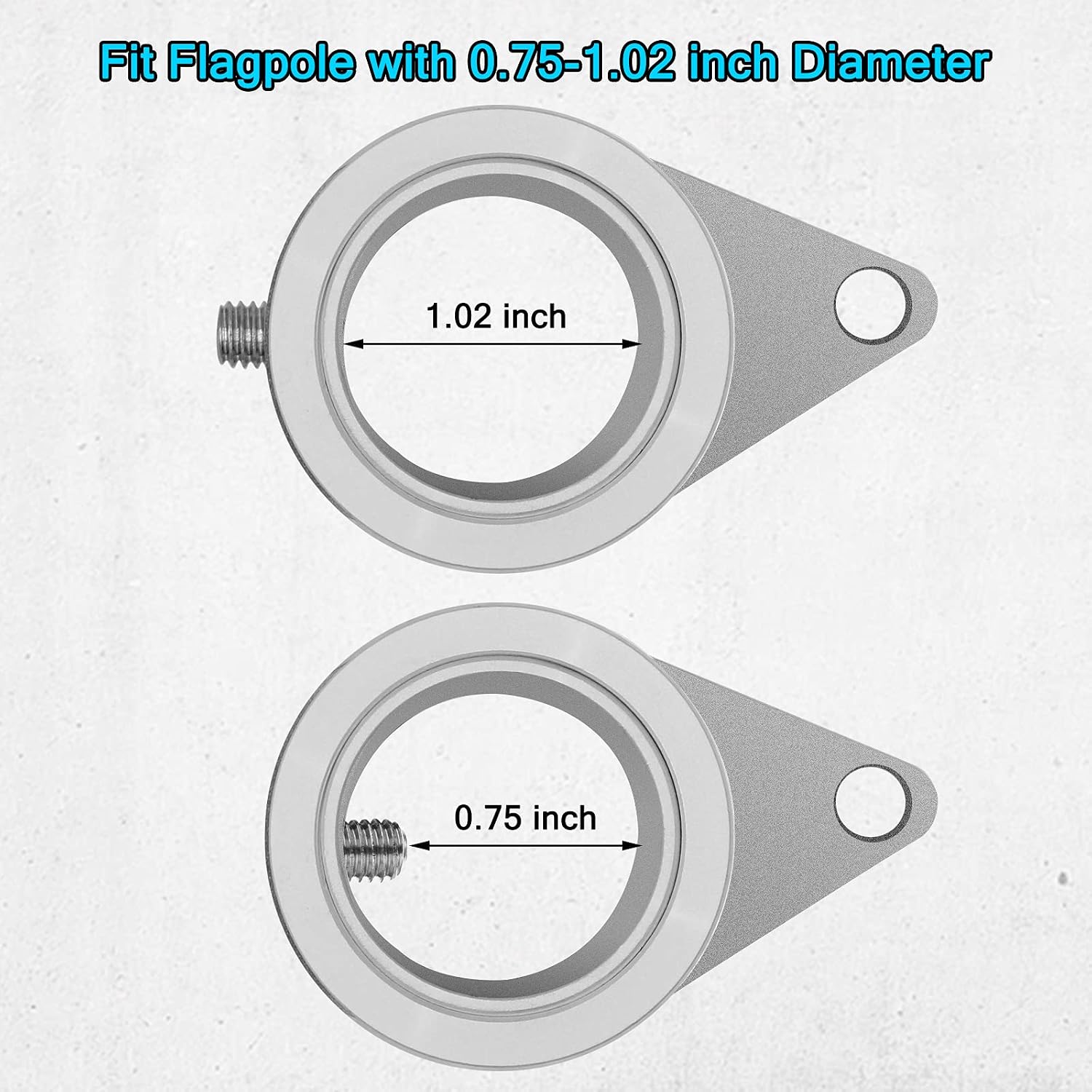 Thumbnail 4 de Anovo ring-p Flagpole Rings, 360° Rotating Aluminum Alloy, 2-Pack