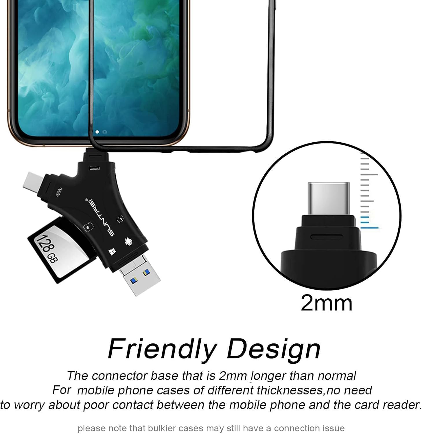 Thumbnail 5 de SUNTRSI Y-BD 4-in-1 SD Card Reader with USB, USB-C and iPhone Charging Port