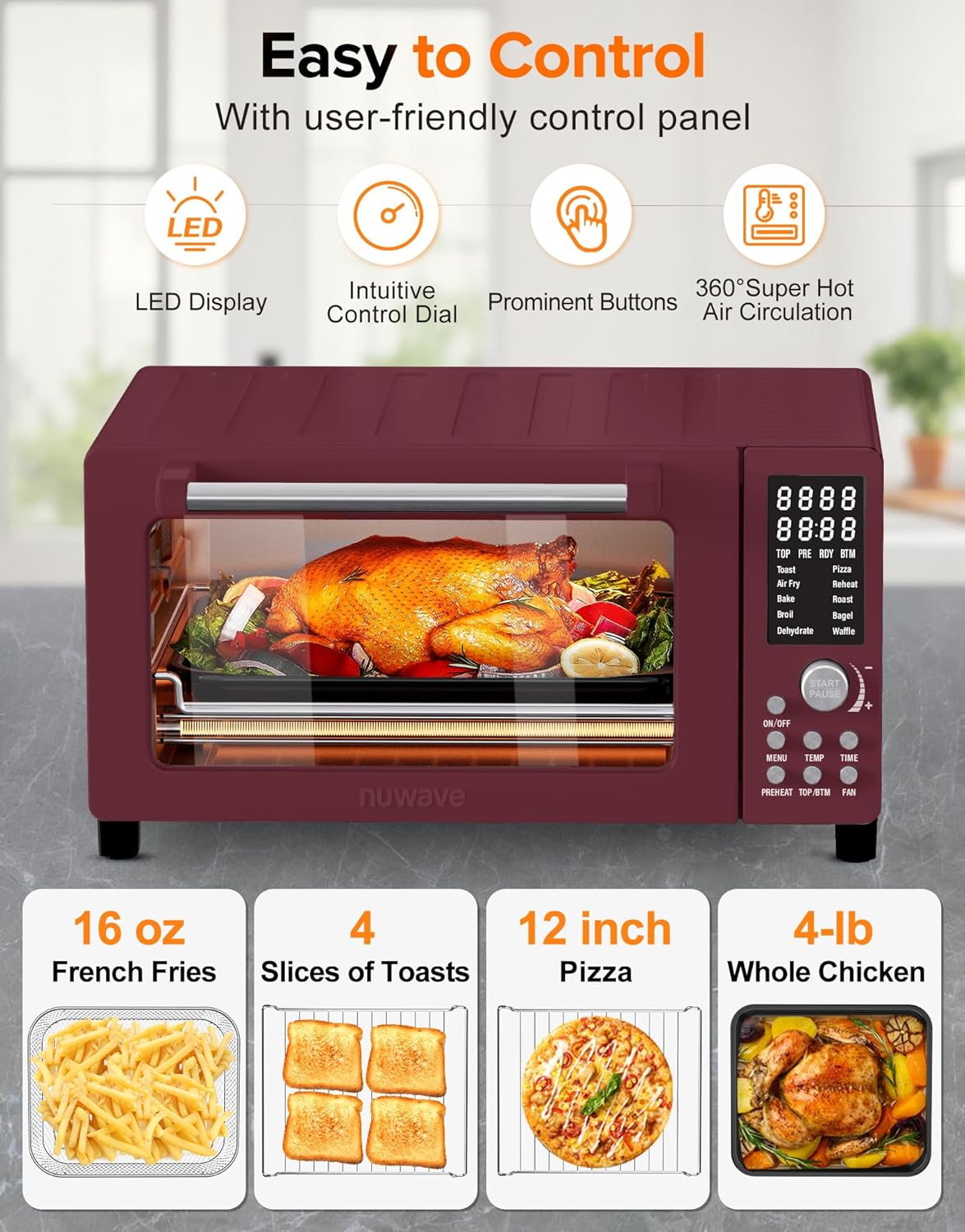 Thumbnail 5 de Nuwave Bravo Pro Smart Air Fryer 21 qt