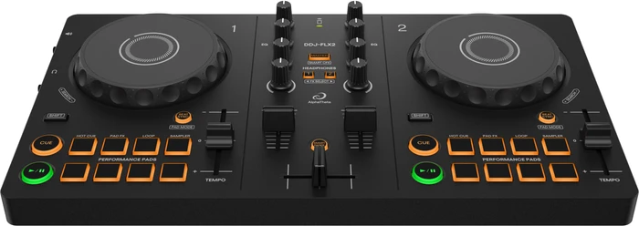 Detalle de AlphaTheta DDJ-FLX2 – Einsteiger-DJ-Controller mit Rekordbox-Kompatibilität