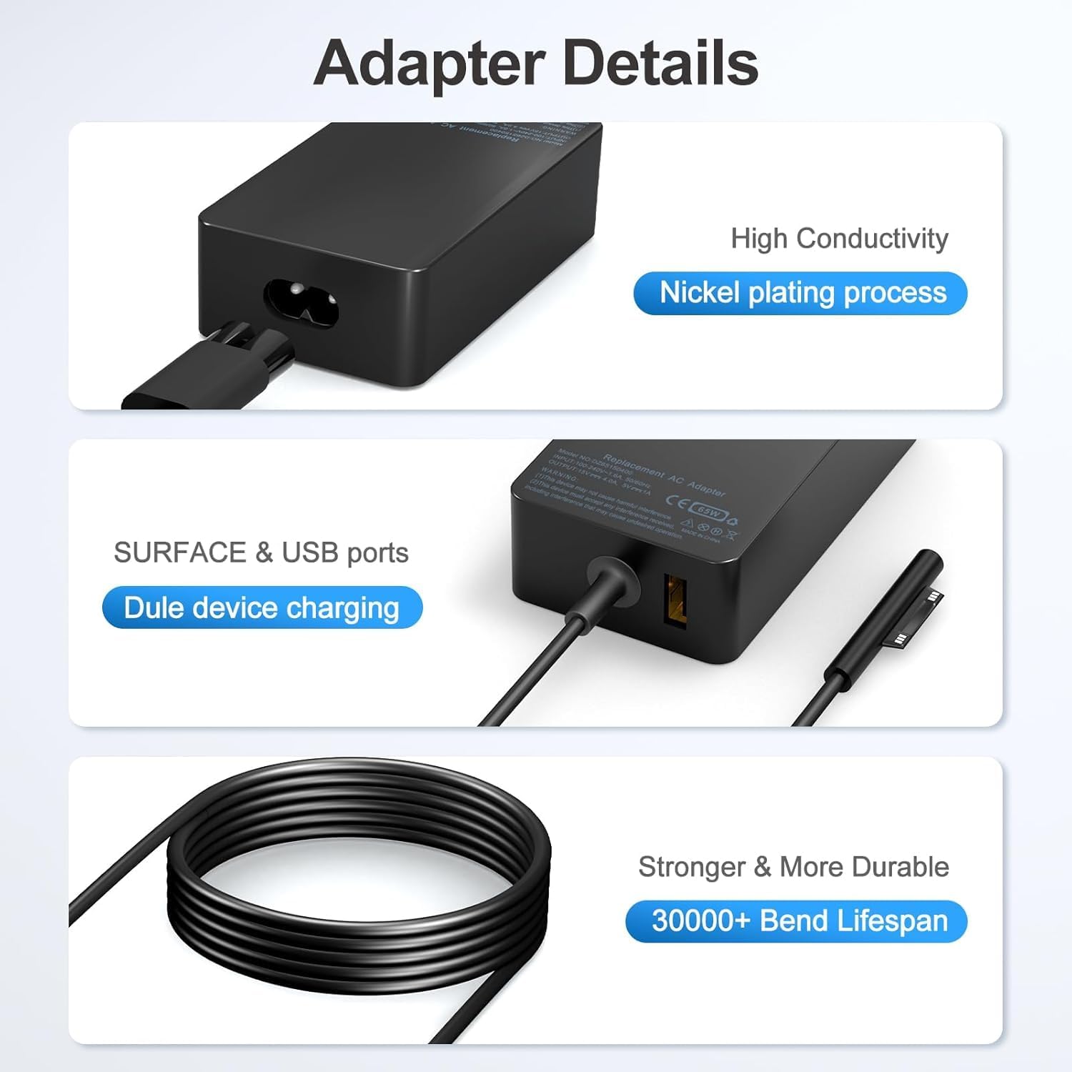 Thumbnail 5 de SCOVEE 65W Charger for Surface Pro