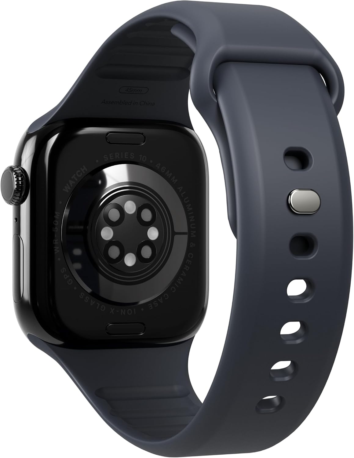 Detalle de VONMÄHLEN Classic Band 2 – verstellbares, atmungsaktives Armband aus recyceltem Silikon für Apple Watch