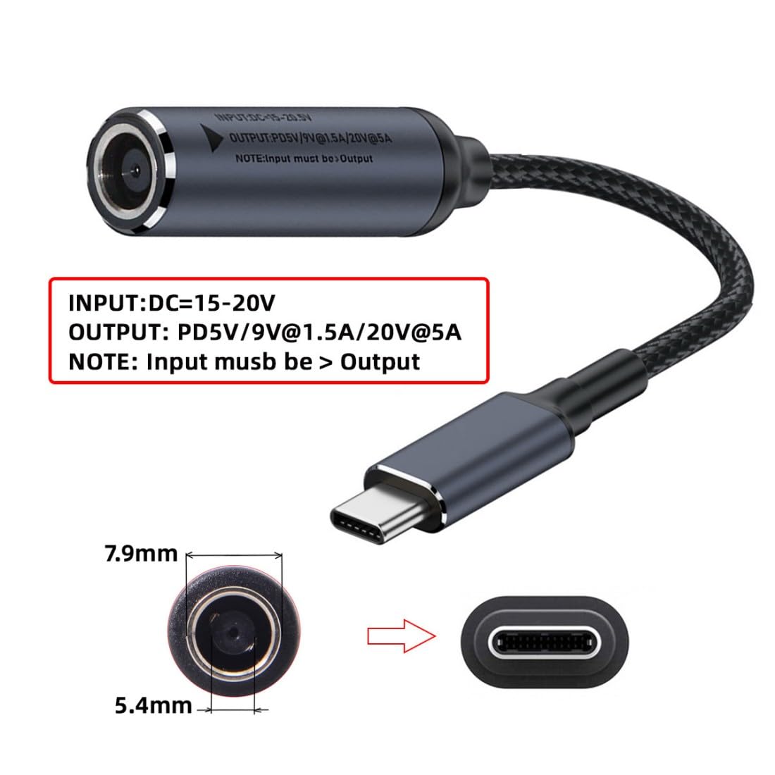 Thumbnail 6 de chenyang DC Power zu USB C Konverter