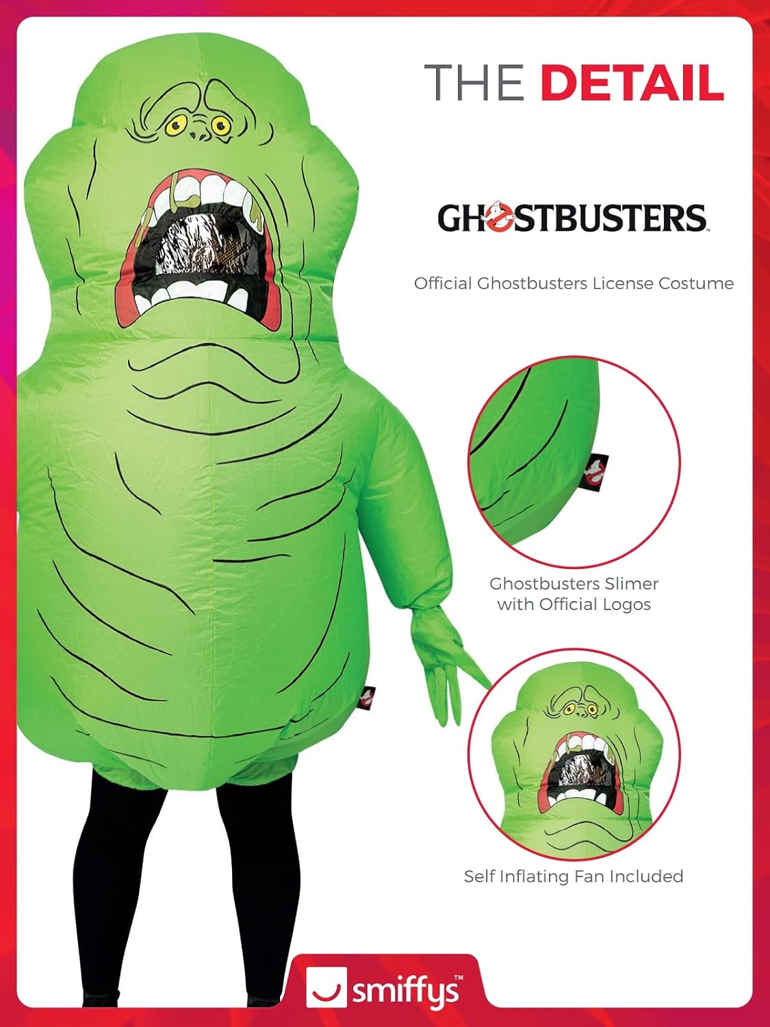 Detalle de Smiffys Disfraz hinchable Slimer con ventilador 🎭
