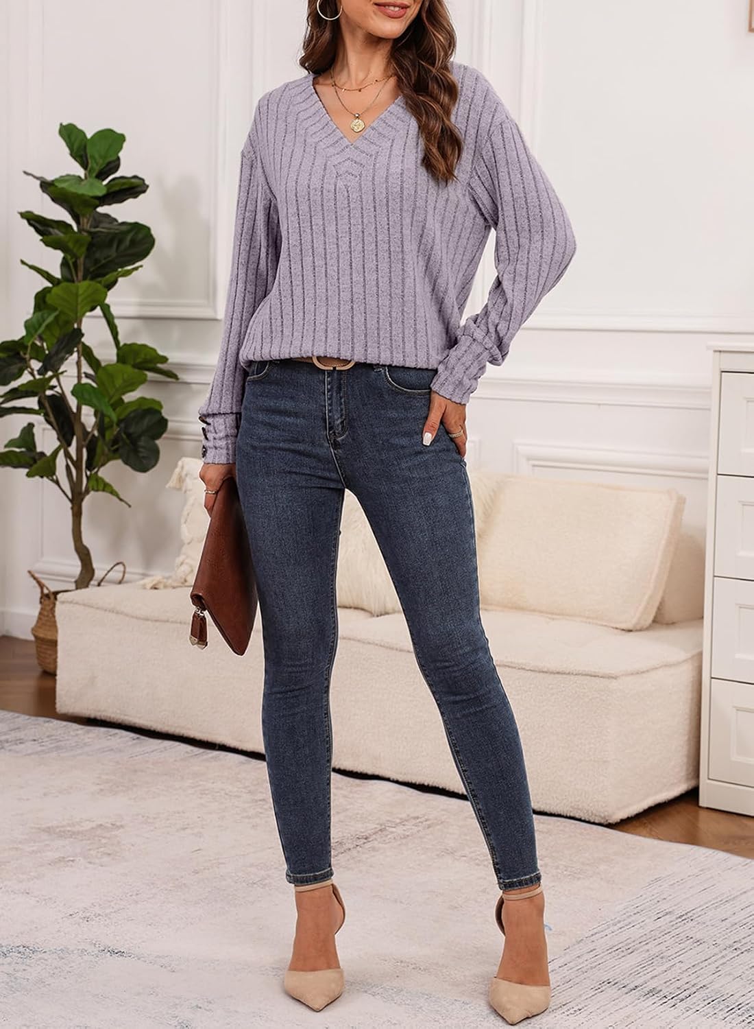 Detalle 1 de Dokotoo V Neck Tunic Top