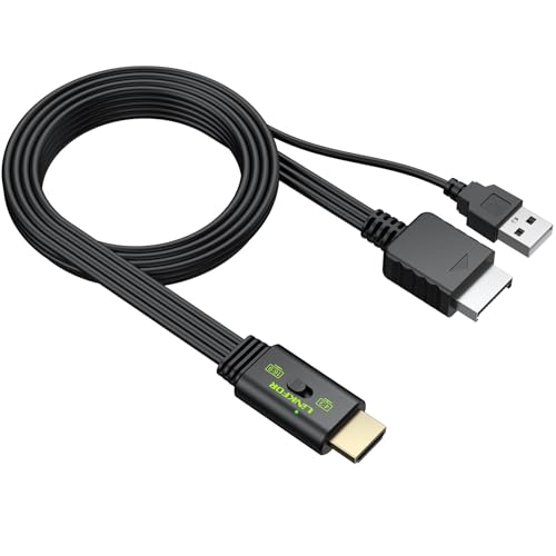 Detalle de LiNKFOR Convertidor PS2 a HDMI 1080P 60hz: convierte PS1/PS2 analógicos a HDMI con 4:3/16:9