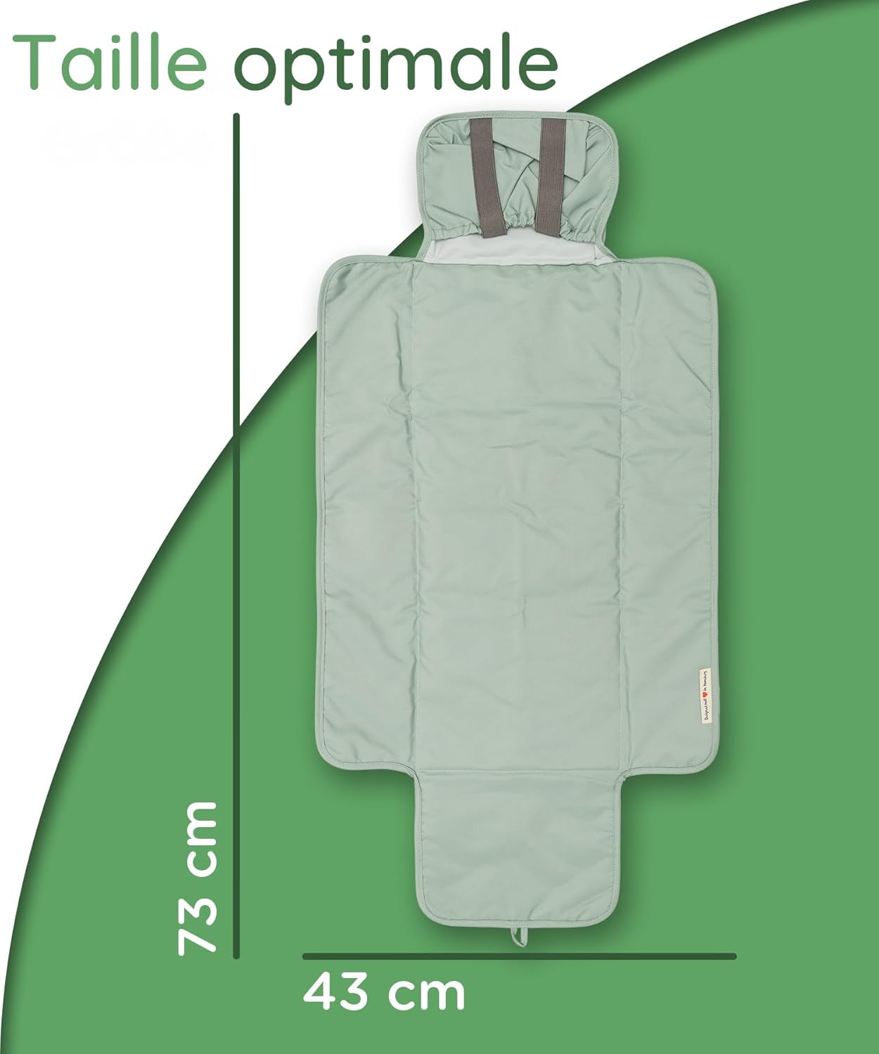 Thumbnail 1 de Jubi Wickelauflage unterwegs Mint – kompakte Wickelunterlage aus Bio-Baumwolle & Öko-Tex Polyester