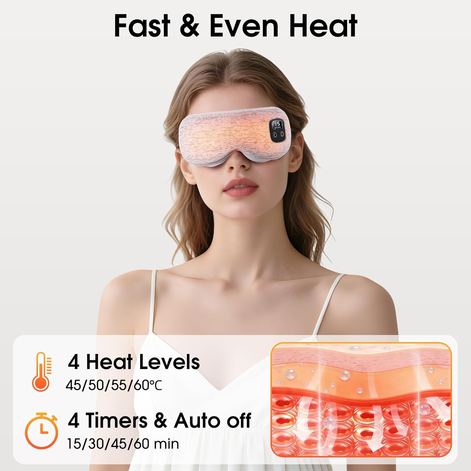 Detalle 2 de BOYUNSHI Heated Eye Mask 1200mAh