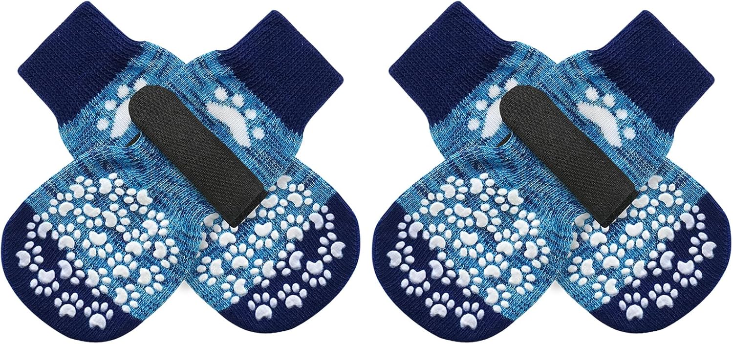 Thumbnail 6 de EXPAWLORER Anti-slip Dog Socks with Grips (Gel) — Double-sided paw protectors for hardwood floors, Black, XL