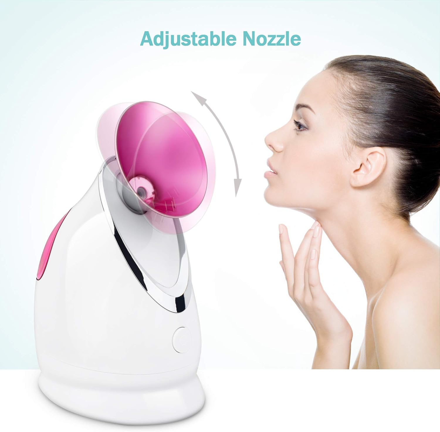 Thumbnail 3 de EZBASICS Vaporizzatore facciale Nano-Ionico a nebbiolina tiepida con Skin Kit in acciaio inox (1 set + 5 pz) Rosa