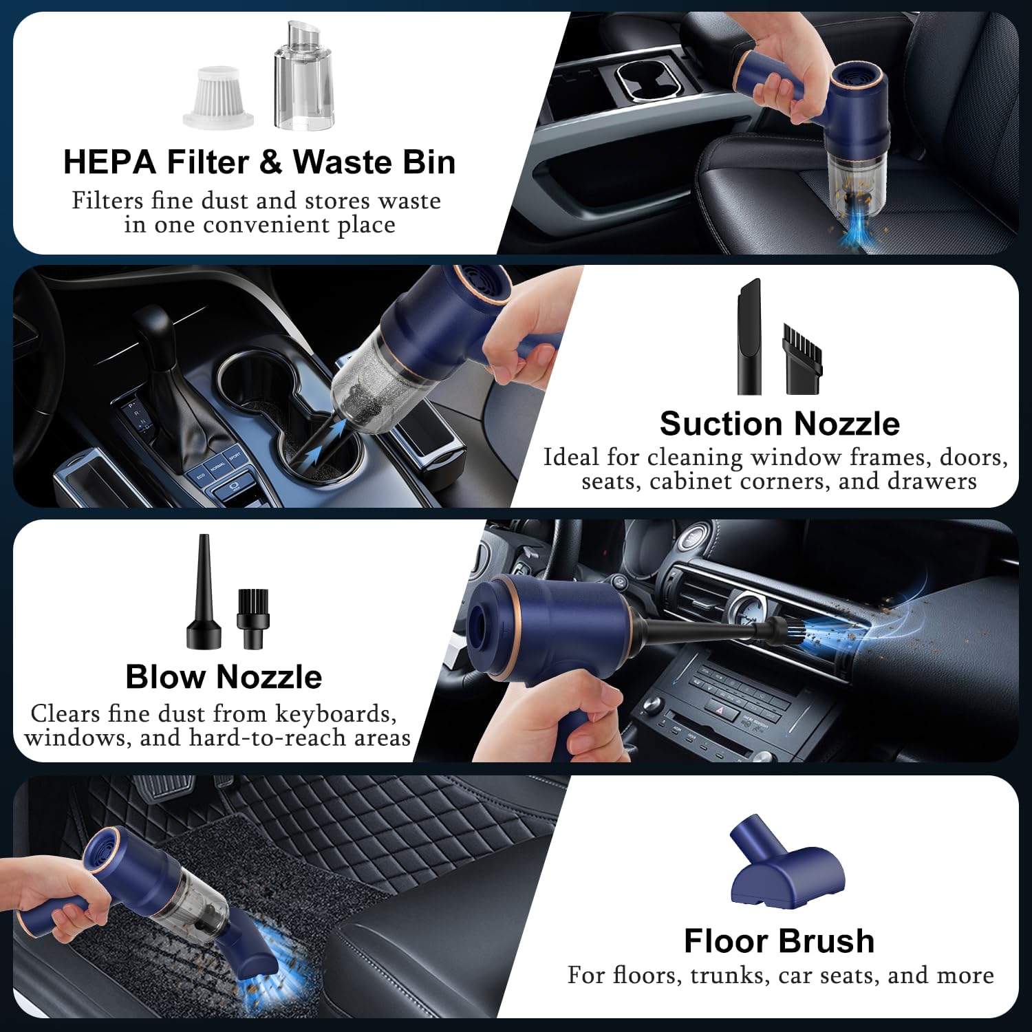 Thumbnail 5 de KMM Handheld Car Vacuum 9000 Pa with LED light