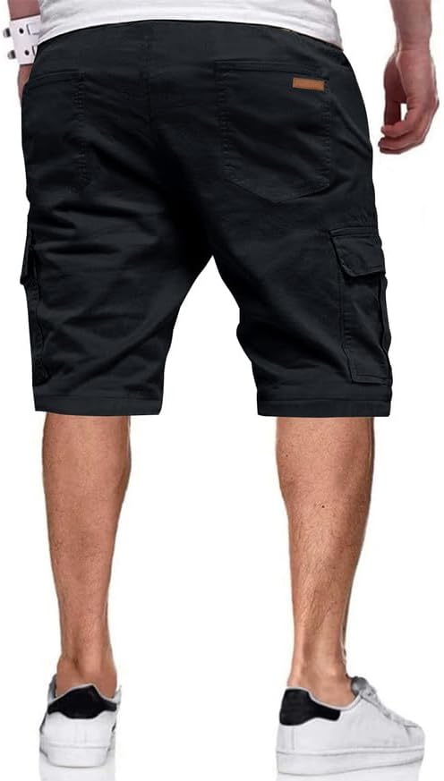 Detalle de JMIERR Men's Casual Cotton Twill Cargo Shorts with 6 Pockets