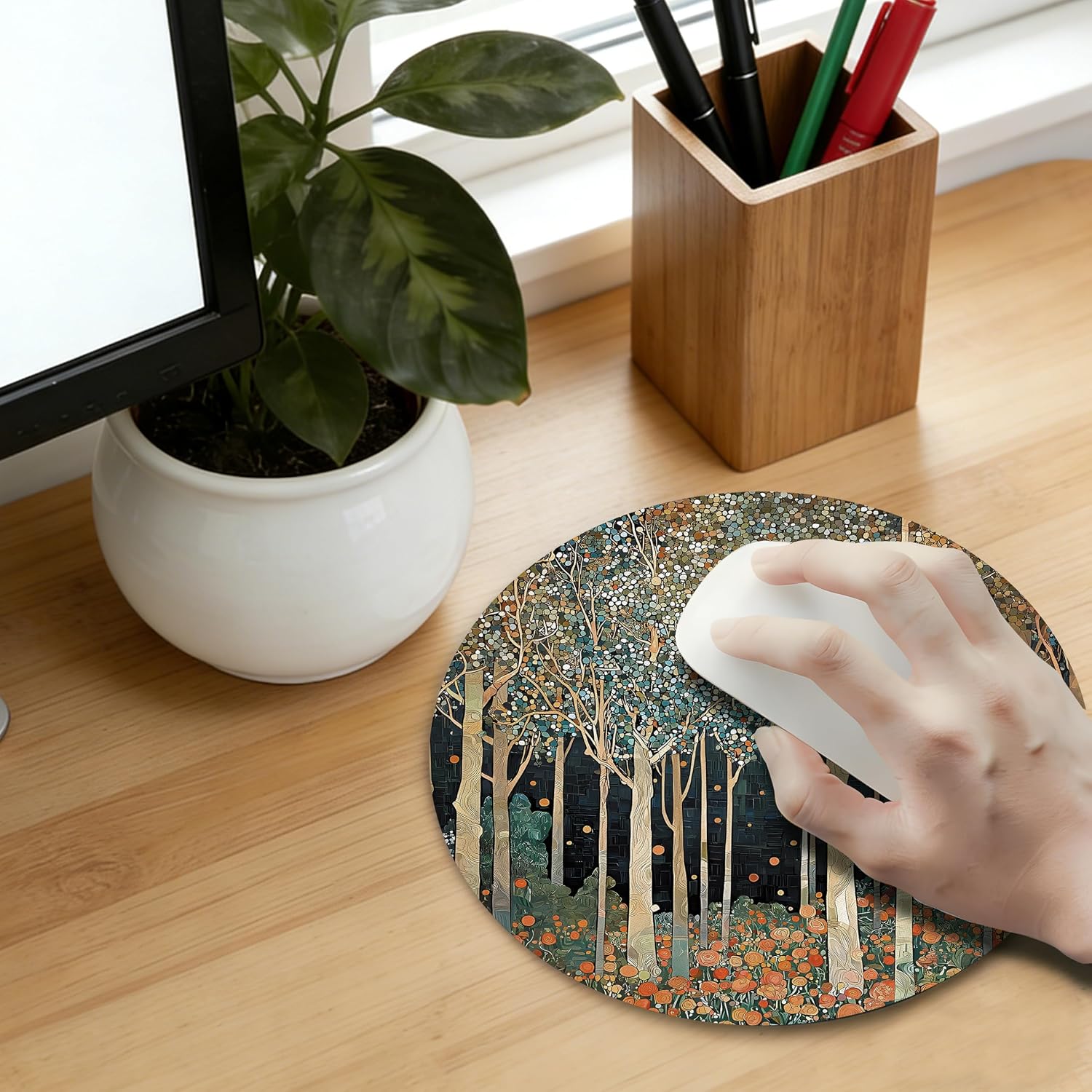 Thumbnail 4 de WOOGCHEIR Mouse Pad, 7.9 x 7.9-Inch