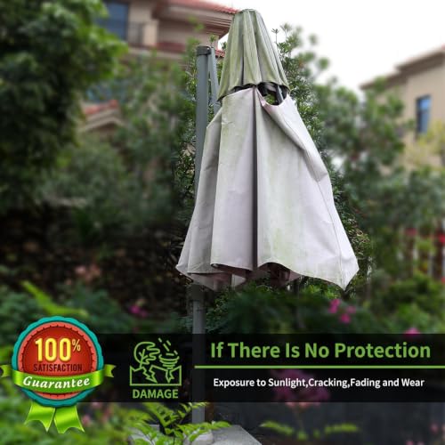 Detalle 2 de Enzeno Parasol Cover Waterproof 205x75x32x45cm 210D Oxford Fabric
