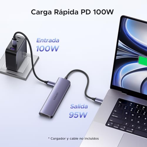 Thumbnail 4 de UGREEN Revodok 1071 Hub USB C 7 en 1 con HDMI 4K, lector SD/TF y carga PD 100W