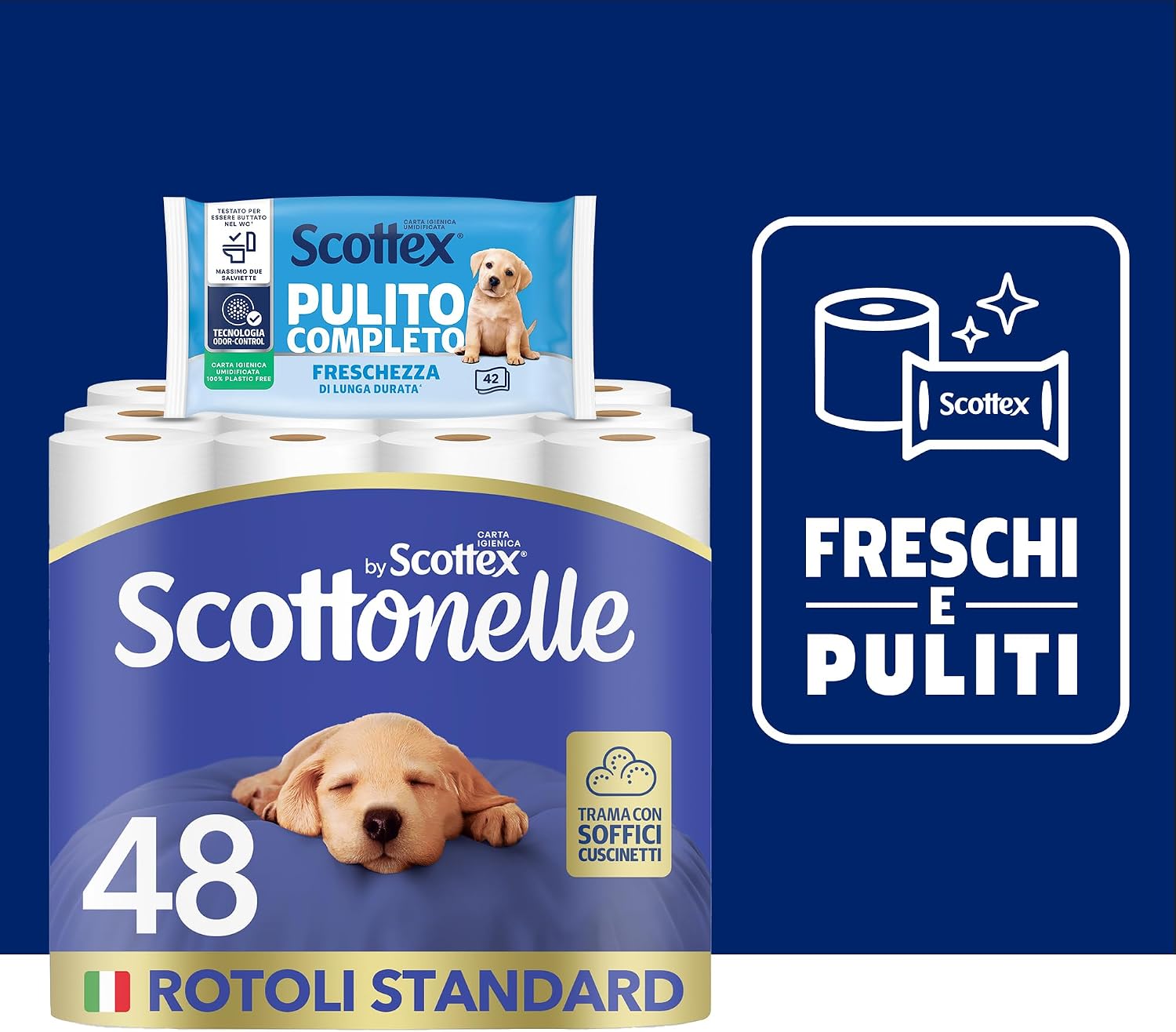 Detalle 2 de Scottonelle 48 Rotoli carta igienica morbida e resistente 🧻