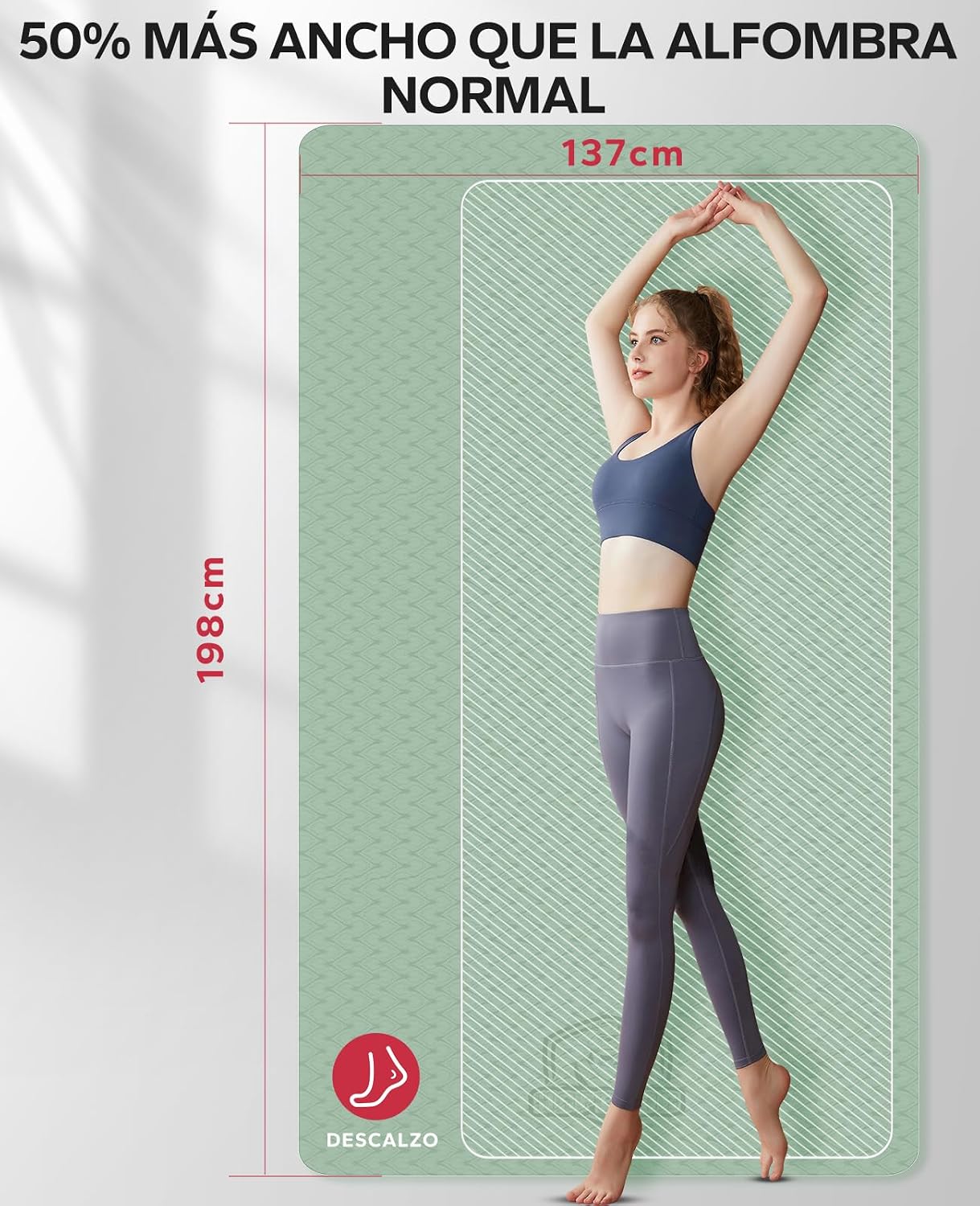 Detalle 2 de HAPBEAR Esterilla Yoga Grande 6 mm