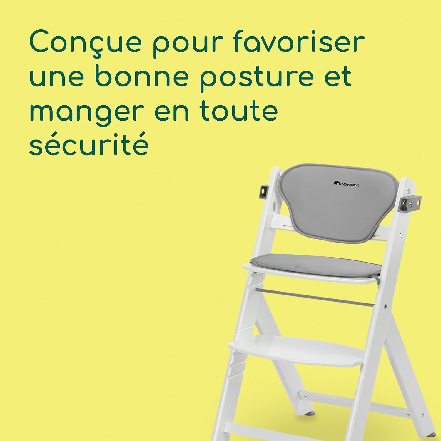 Detalle de Bebeconfort Timba 2 avec Coussin — Chaise Haute Évolutive en Bois (6 mois et +)