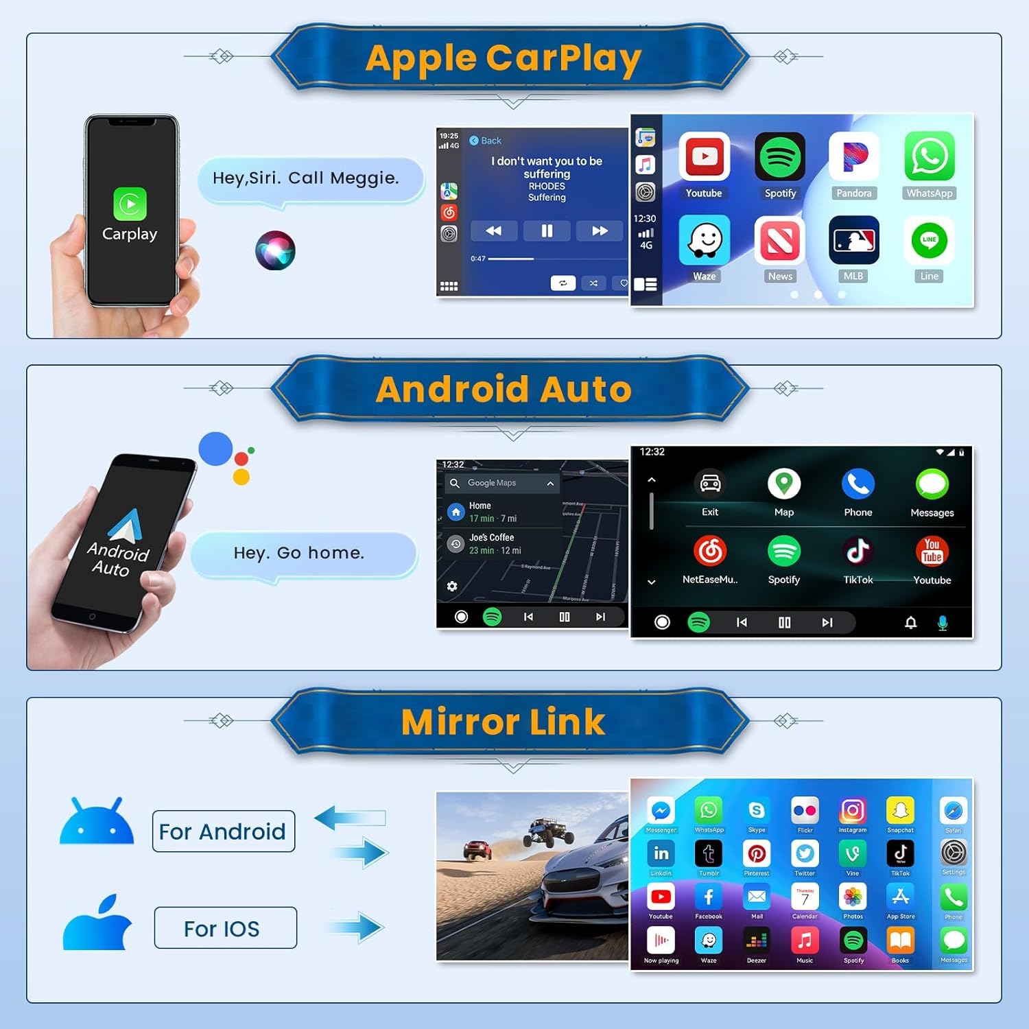 Thumbnail 3 de Inefala 2+64G Android 15 CarPlay para Ford Focus