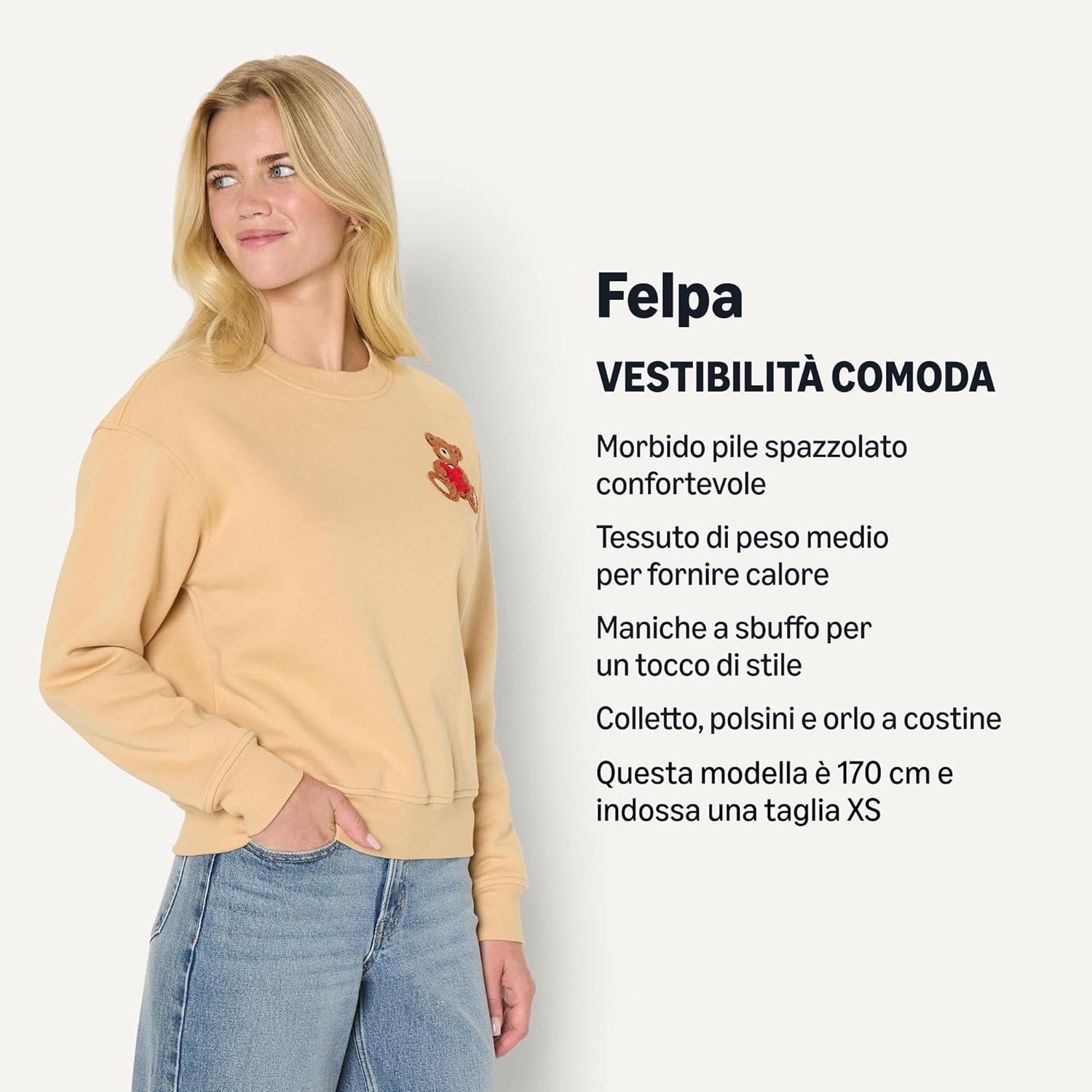 Thumbnail 3 de Amazon Essentials Donna Felpa squadrata a girocollo con spalle scese