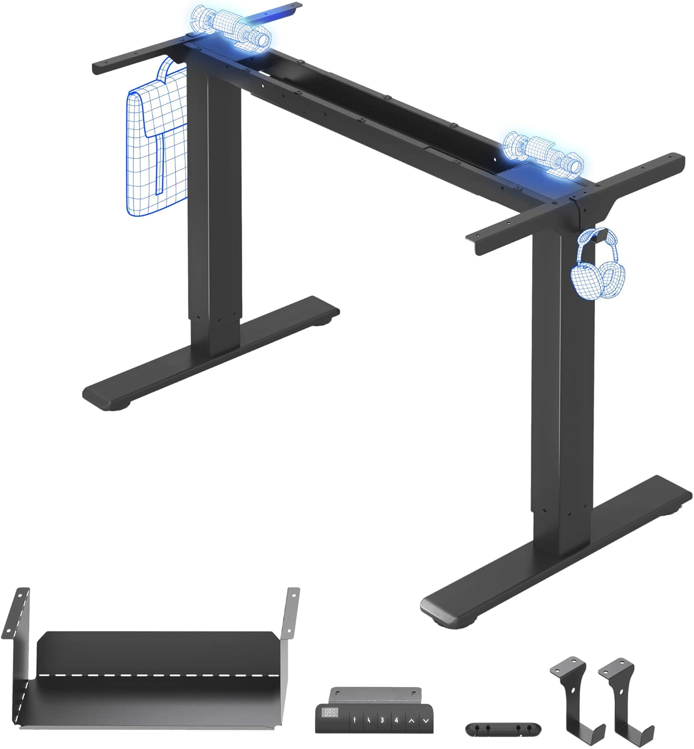 Detalle de FLEXISPOT E1 PRO Scrivania Regolabile in Altezza con 2 Motori e Memoria Automatica – Ergonomia e Prestazioni