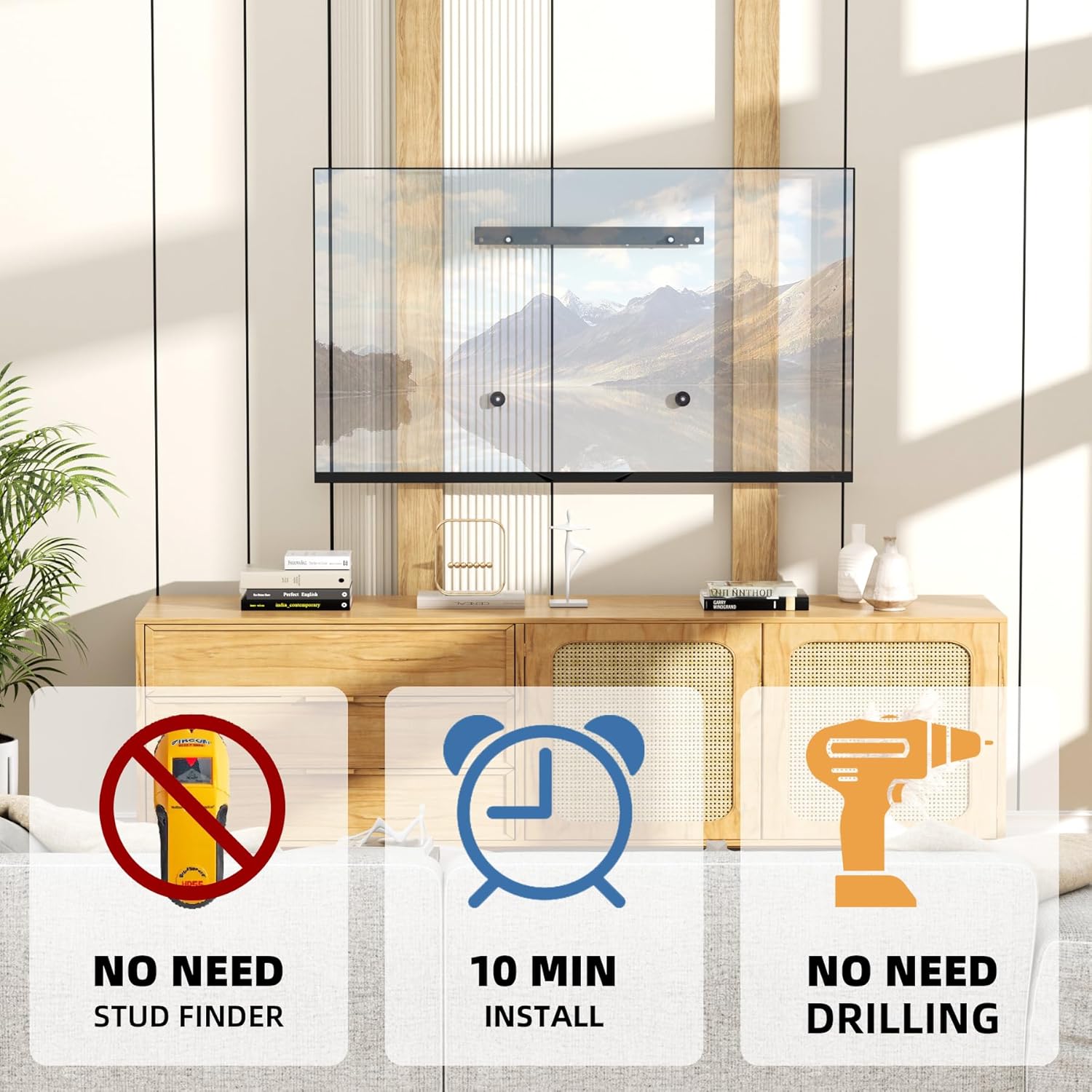 Thumbnail 2 de KAMIWI Studless TV Wall Mount for 12-55 Inch TVs