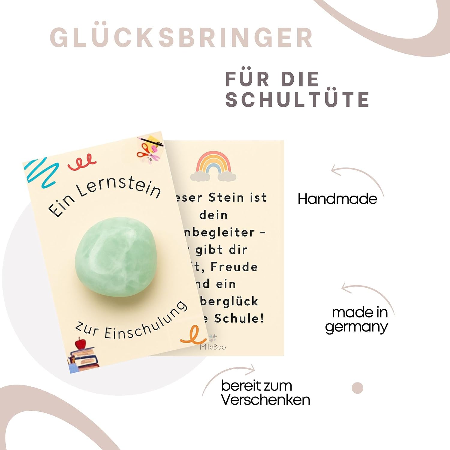 Detalle de Milaboo Mutstein Schulkind I – Geschenk zur Einschulung