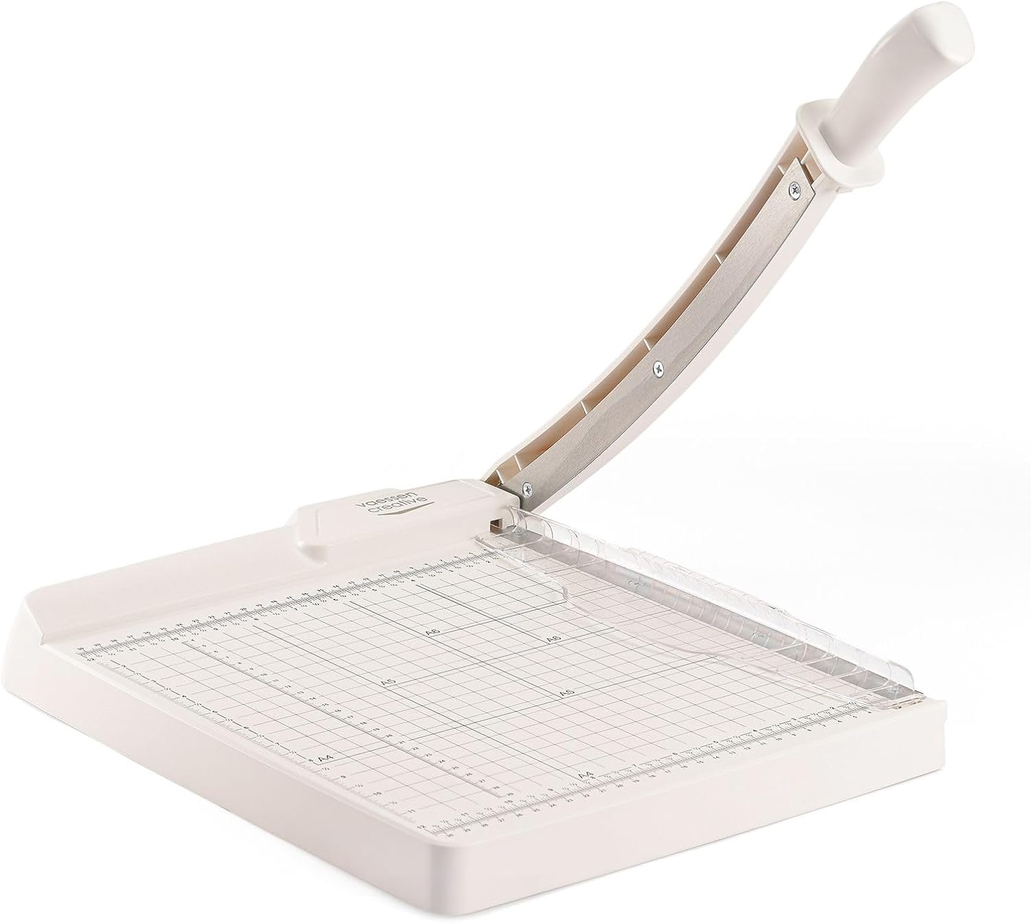 Detalle de Vaessen Creative Massicot Guillotine 30 cm Blanc – Coupe-papier fiable pour scrapbooking