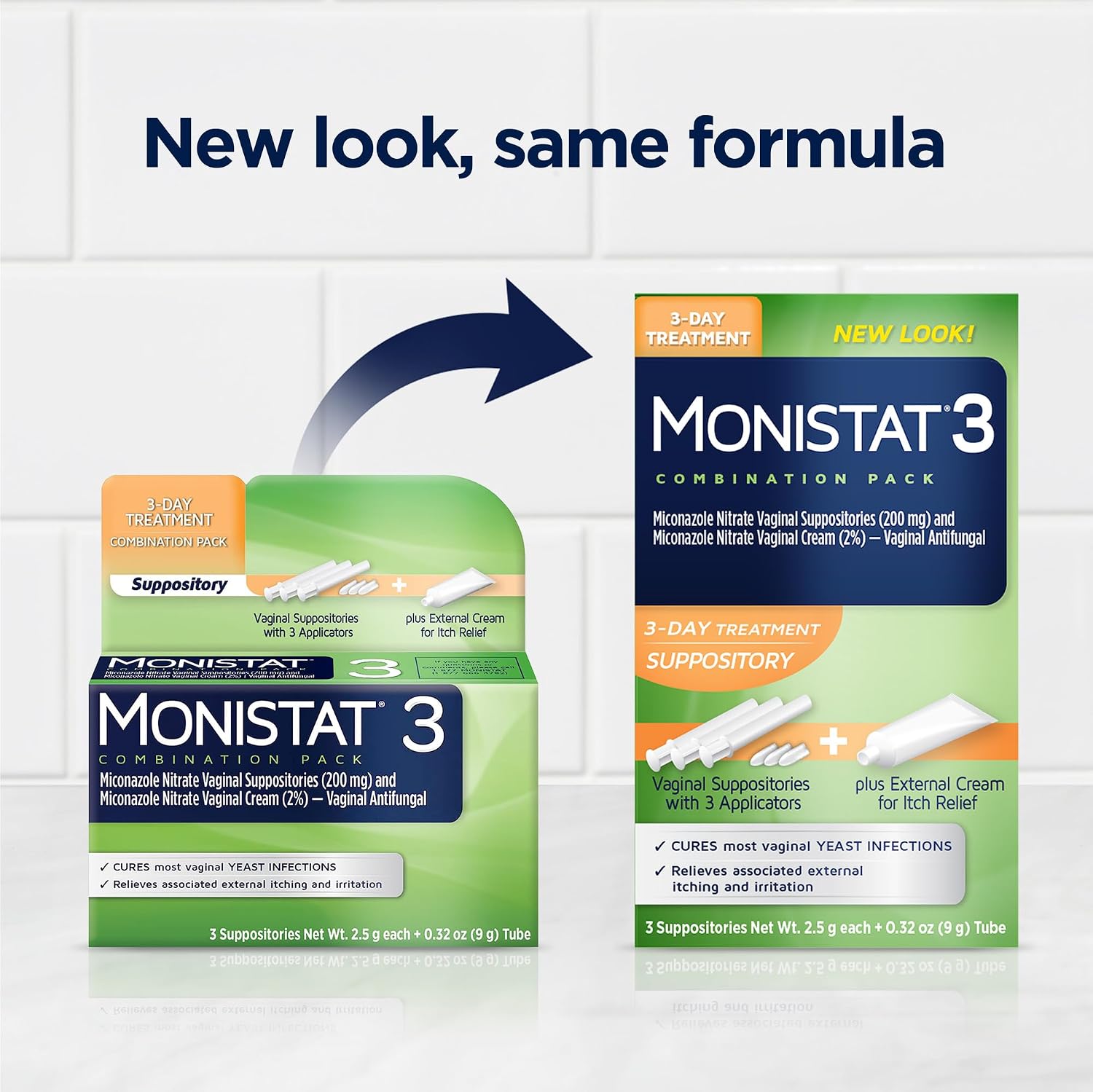 Detalle de Monistat 443005A2C 3-Day Yeast Infection Treatment with Miconazole Suppositories