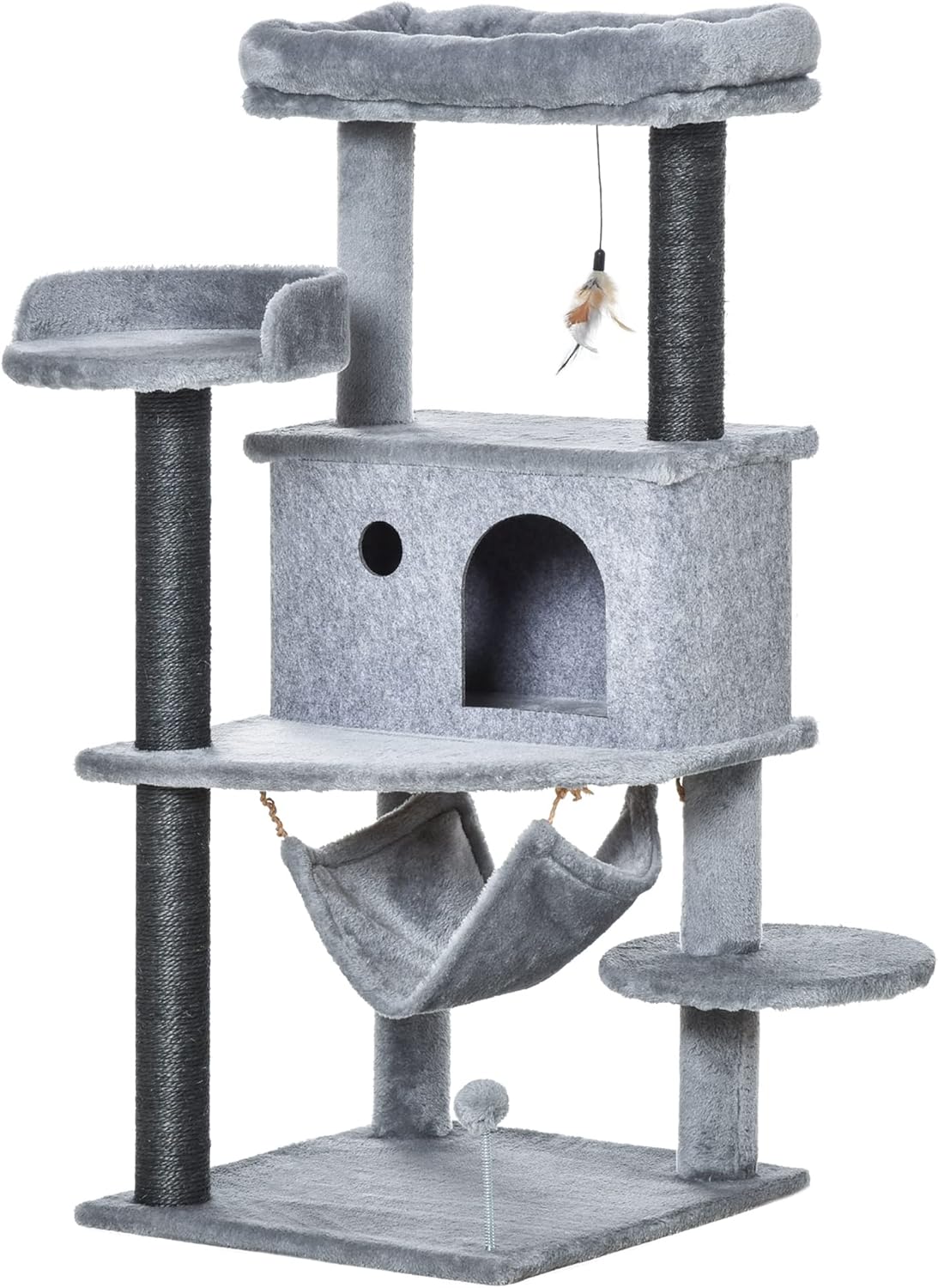 Detalle de PawHut Árbol Rascador para Gatos 48x48x107 cm