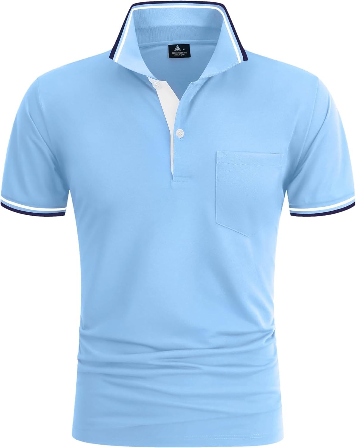 Thumbnail 2 de zitysport Poloshirt Herren Kurzarm – atmungsaktives Golf Polo mit Brusttasche (Slim Fit)