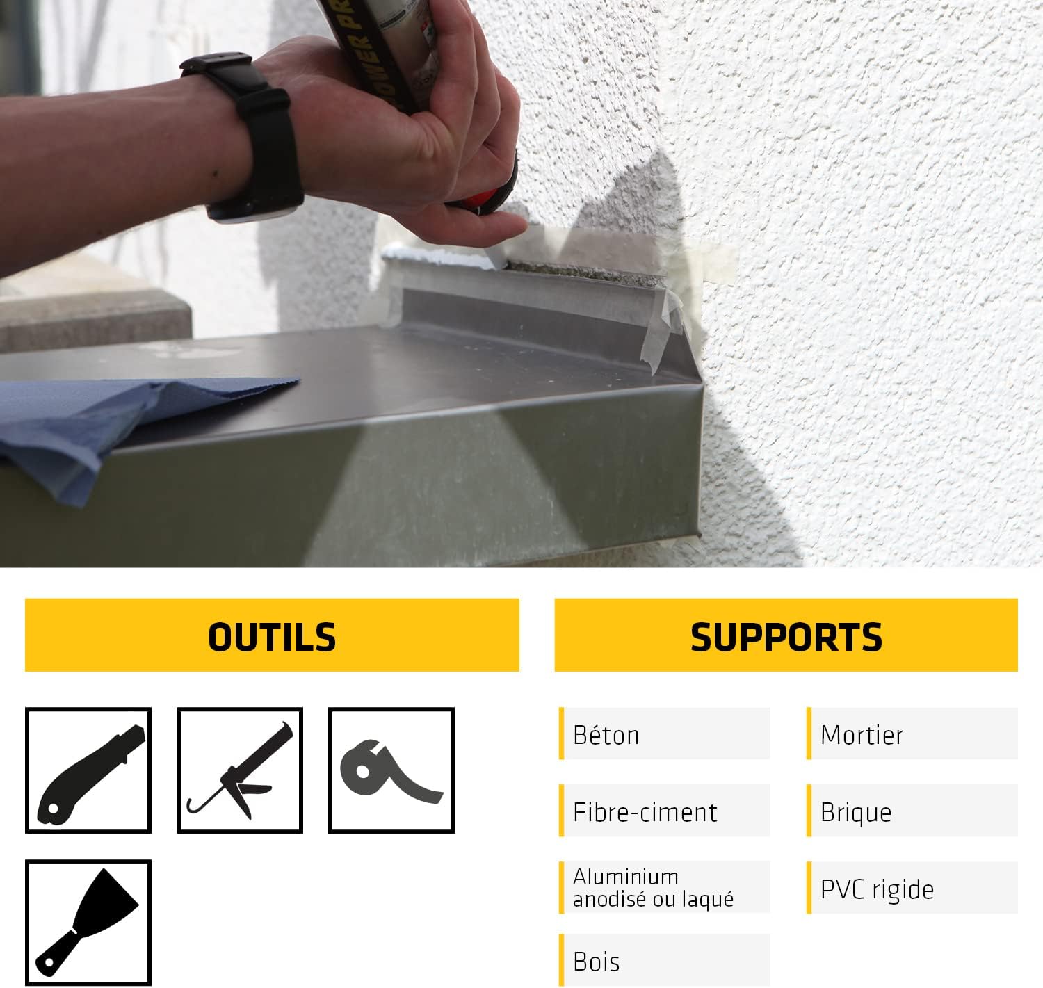 Thumbnail 4 de SIKA Mastic acrylique haute performance – Lot de 3 cartouches SikaSeal-184 Maçonnerie blanc (300 ml × 3)