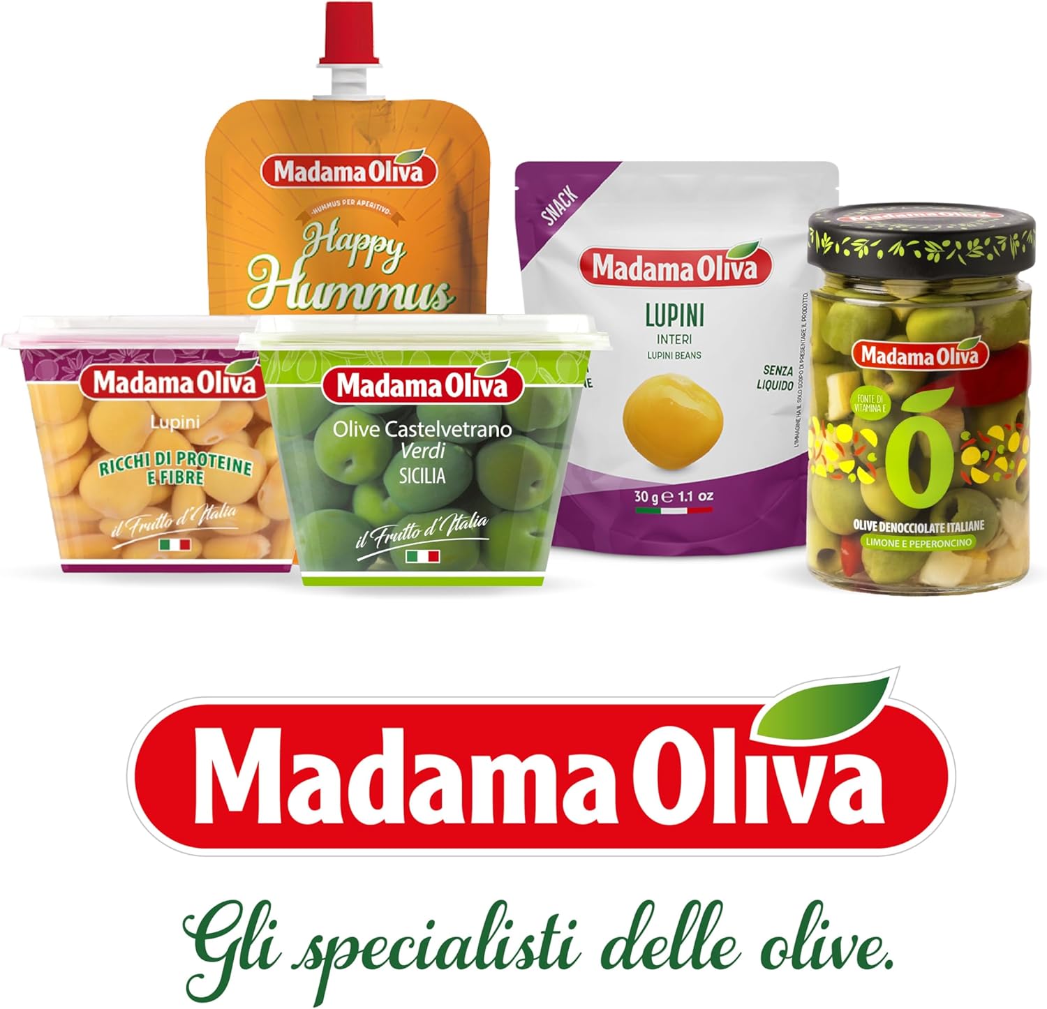 Thumbnail 6 de MADAMA OLIVA Verdi Denocciolate Nocellara del Belice, 30 g – Box da 20 bustine