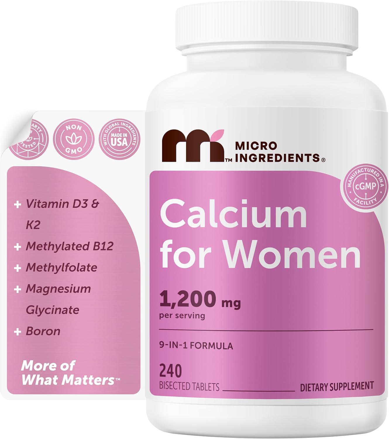 Detalle de Micro Ingredients Calcium Supplement 240 Tablets