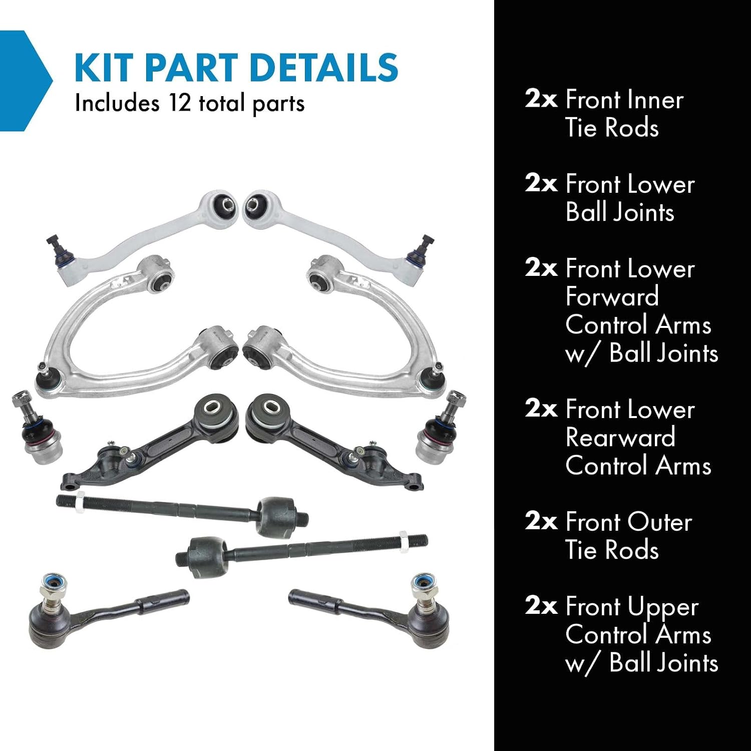 Detalle 2 de TRQ Front Steering & Suspension Kit 2000-2006