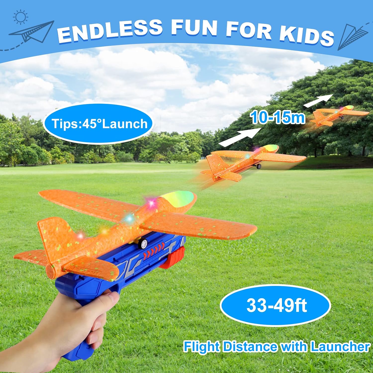 Detalle 2 de Fuwidvia 3-Pack 13.2" Foam LED Gliders