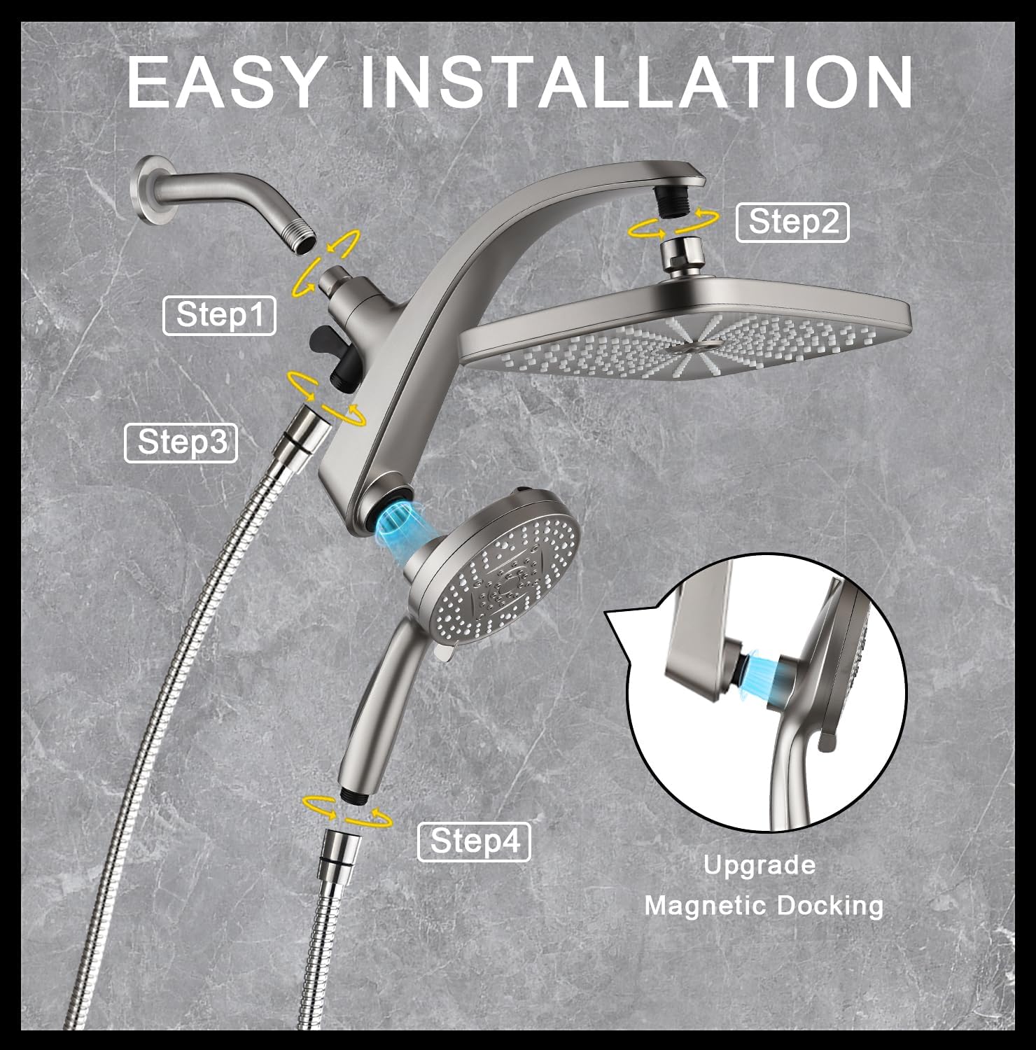 Thumbnail 6 de High Pressure Rain Shower Head 12 inch