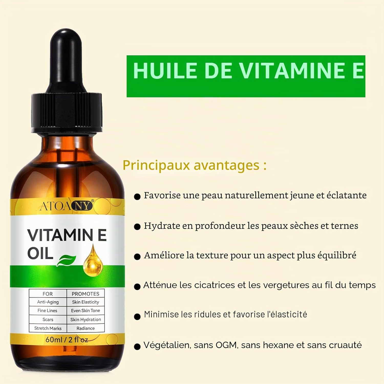 Detalle 2 de Huile de vitamine E 75 000 UI 60 ml