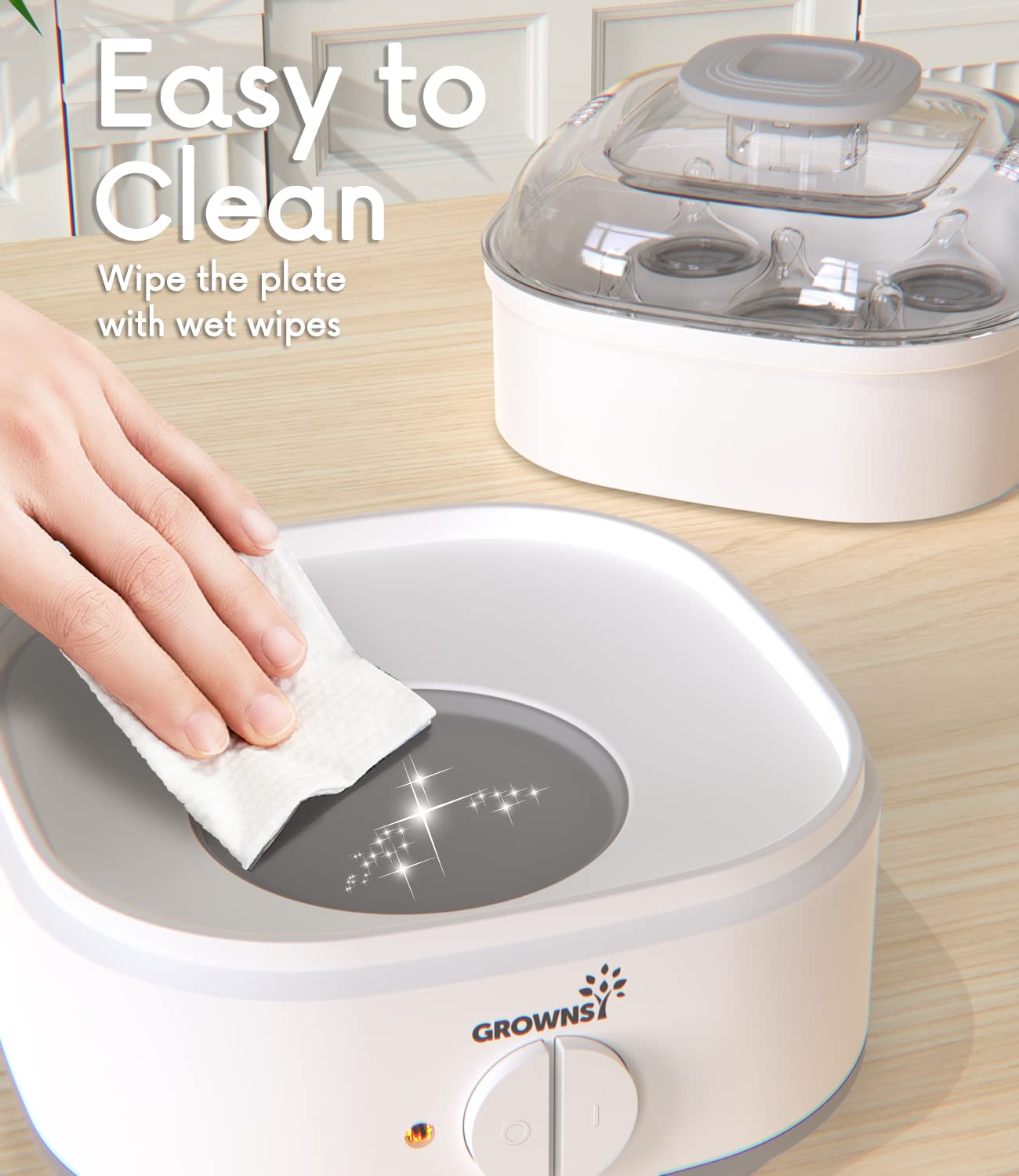 Detalle 2 de Grownsy Baby Bottle Sterilizer 8-Minute Sterilization