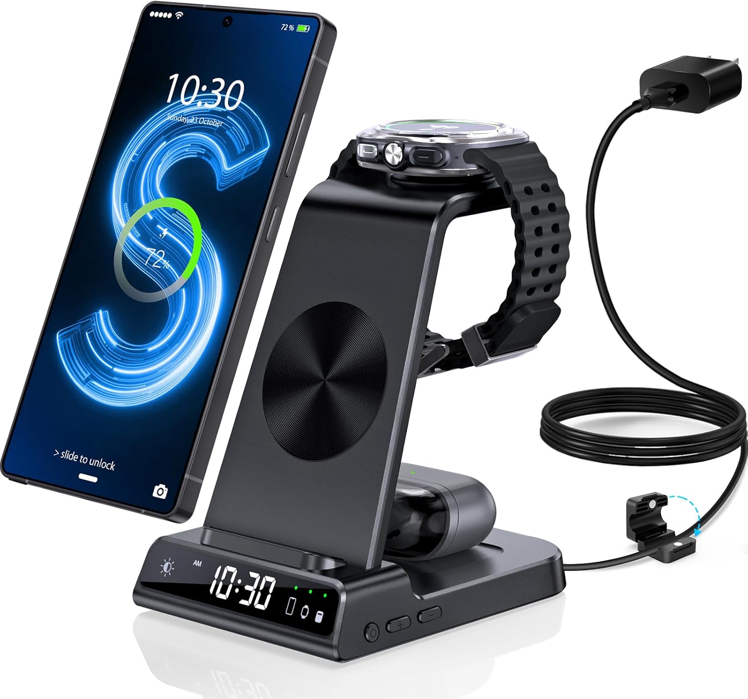 Detalle de Samsung Galaxy S25 Ultra 3-in-1 Wireless Charger