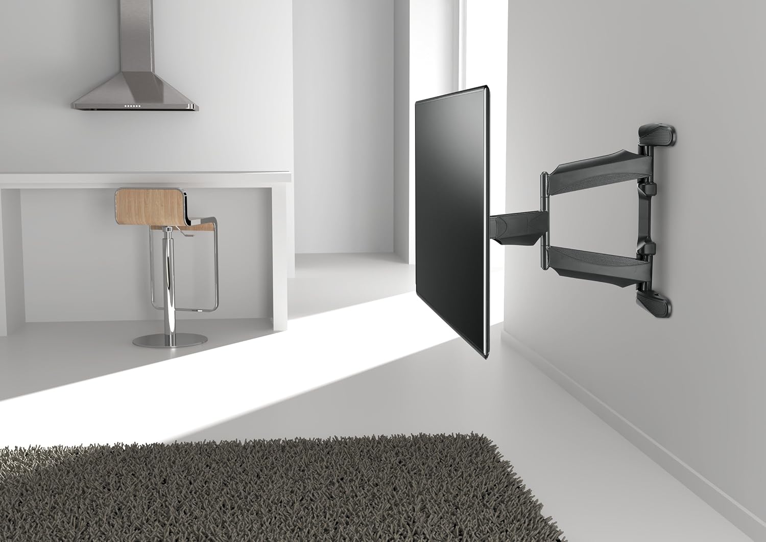Detalle 2 de Vogel's BASE 45 L Schwenkbare TV-Wandhalterung für 40–80 Zoll | bis 45 kg, VESA 600x400, TÜV-zertifiziert