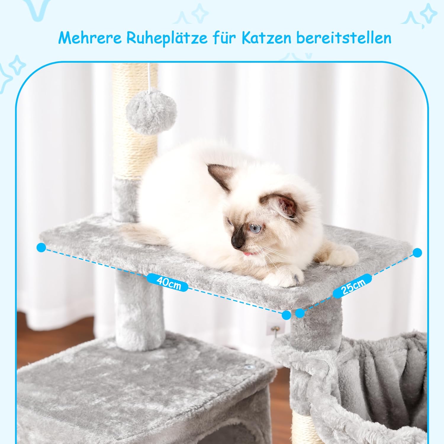 Thumbnail 5 de Hey-brother Kratzbaum MPJ007SW 108 cm Katzenbaum 🐱