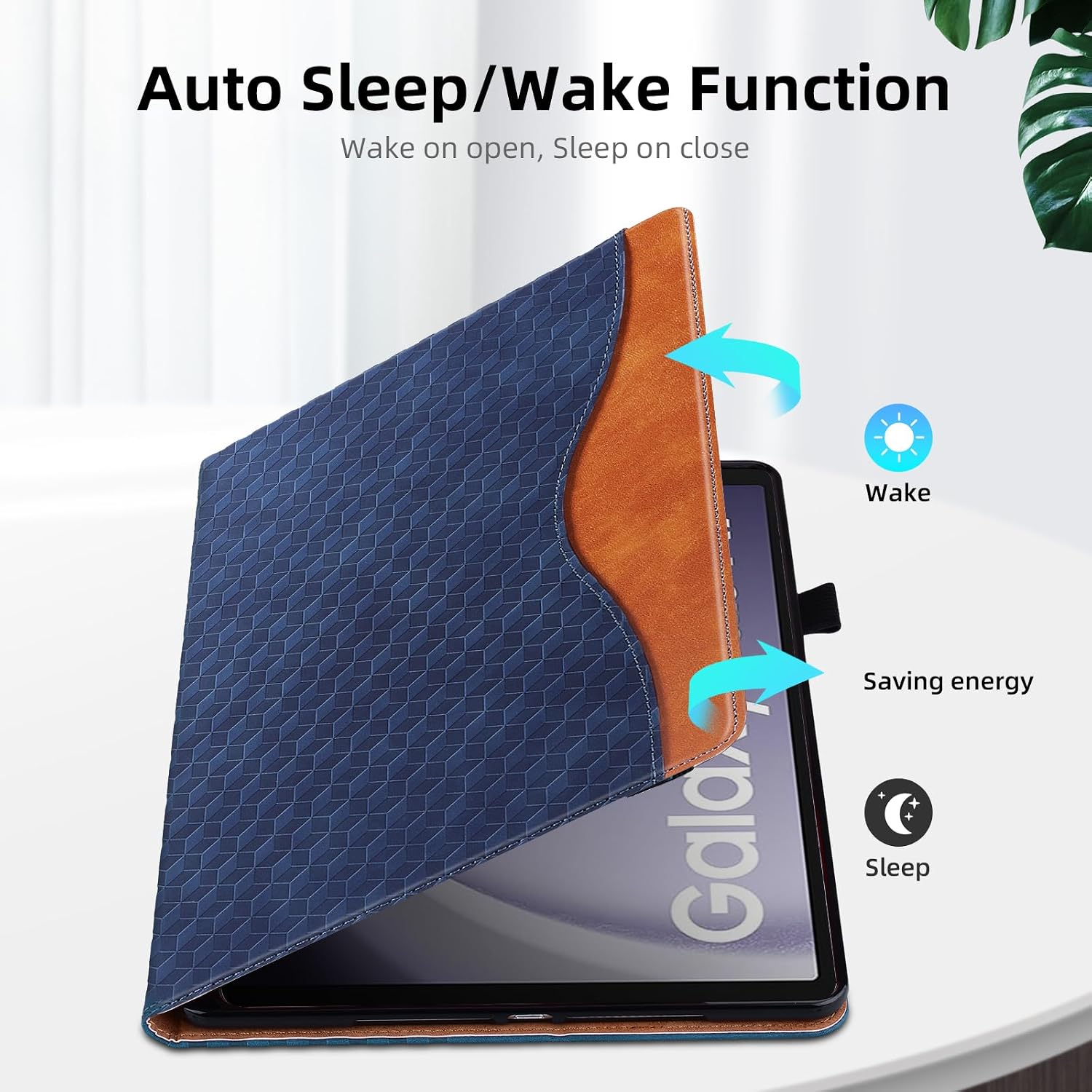 Detalle de Vkooer Hülle für Samsung Galaxy Tab A9+/A9 Plus (11 Zoll) SM-X210/X215/X216 – Marineblau
