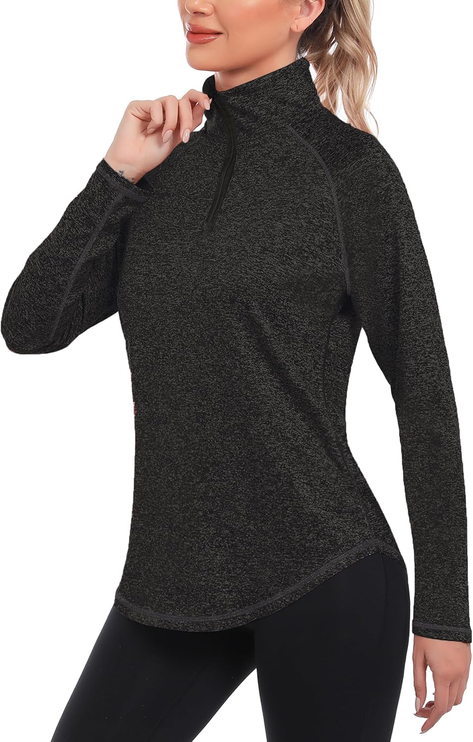 Detalle de iClosam Womens Long Sleeve 1/4 Zip Polo UPF 50+ tops