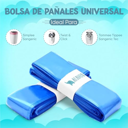 Detalle de AKAMBO SUPER PACK AHORRO 13 Recambios Orig. + Aroma talco para Tomme Tipee y Sangenic Tec